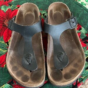 Birkenstock Black Gizeh Thong Sandal Size 39